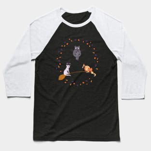 Happy Meowloween Baseball T-Shirt